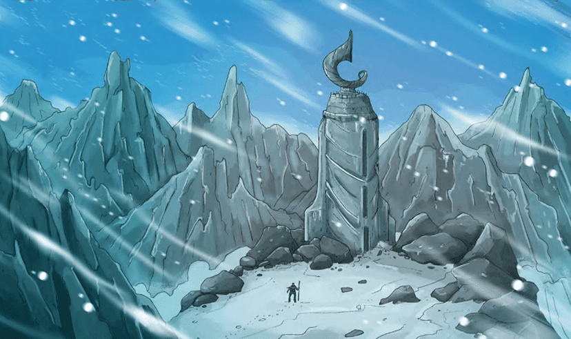 Banner da mesa de RPG: Perdidos nas Montanhas