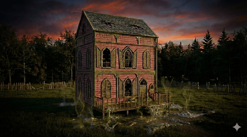 Banner da mesa de RPG: A Casa dos Mímicos