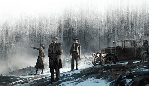 Banner da mesa de RPG: A investigação da vizinha