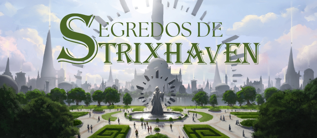 Banner da mesa de RPG: Segredos de Strixhaven