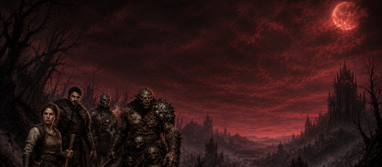 Banner da mesa de RPG: Eternidade Agonizante