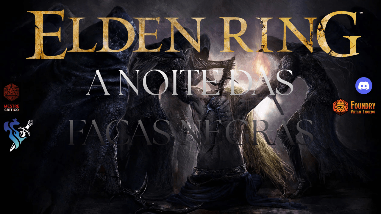 Banner da mesa de RPG: A Noite das Facas Negras - Uma aventura nas Terras Intermédias
