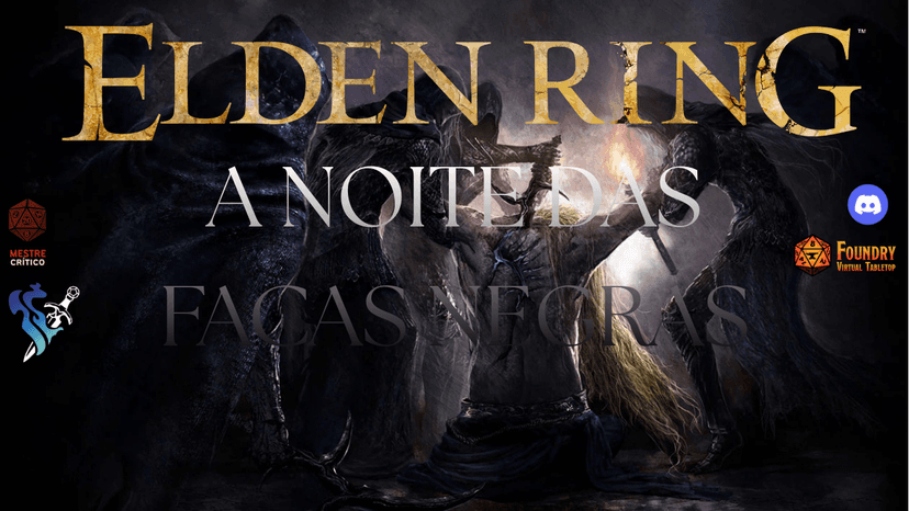 Banner da mesa de RPG: A Noite das Facas Negras - Uma aventura nas Terras Intermédias