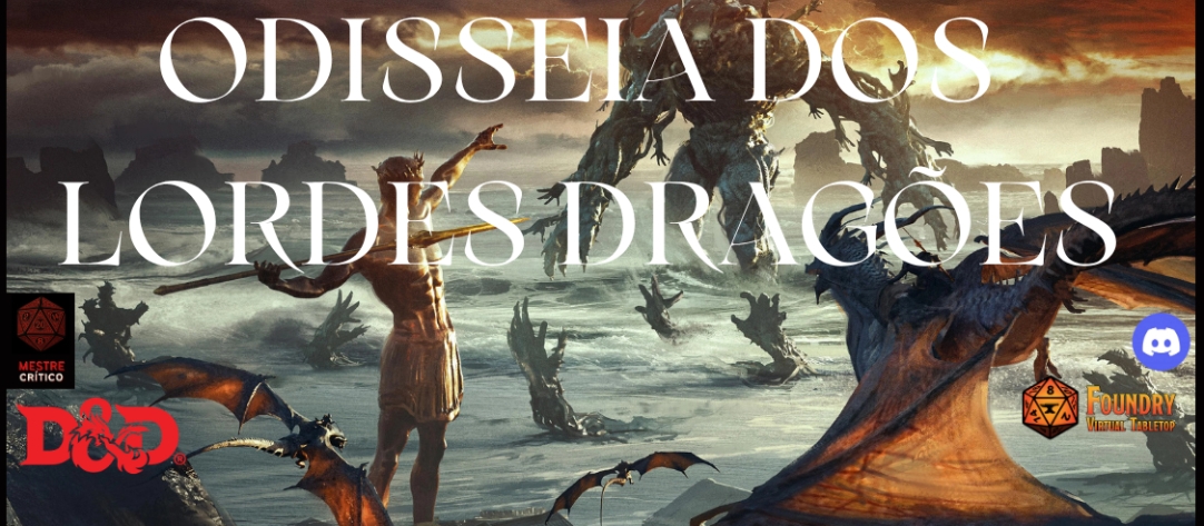 Banner da mesa de RPG: Odisseia dos Lordes Dragões Remaster