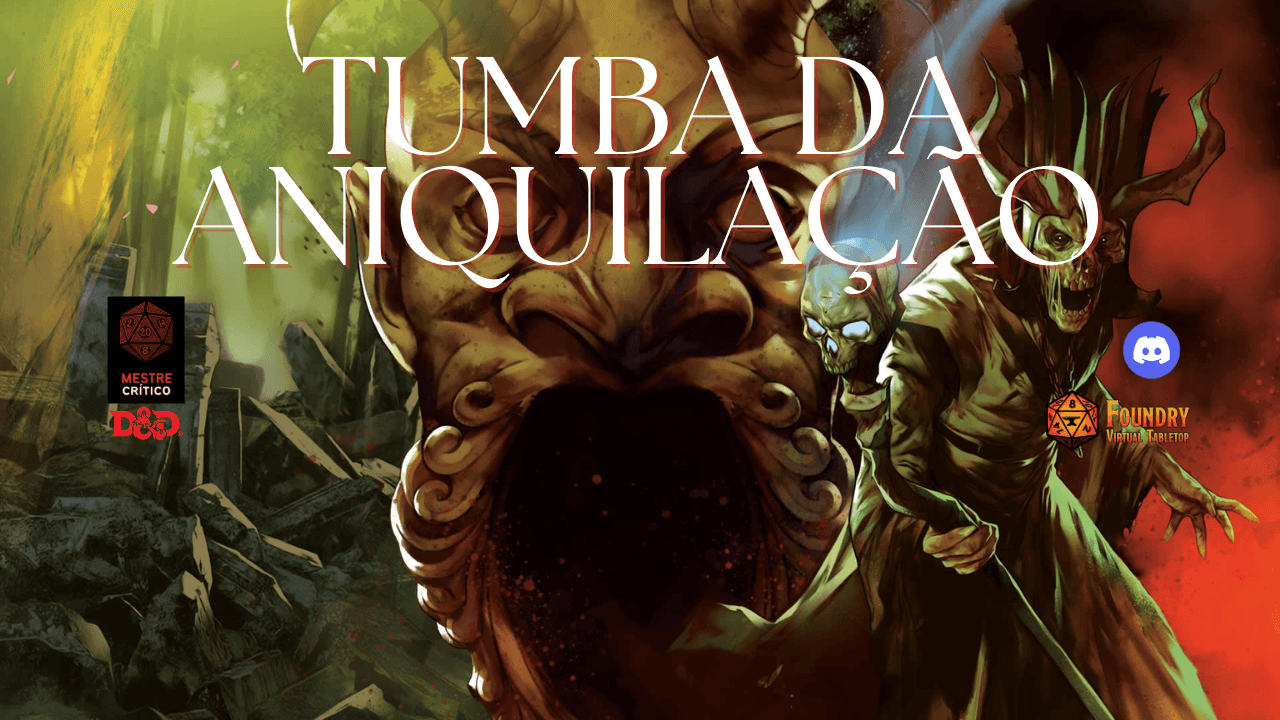Banner da mesa de RPG: Tumba da Aniquilação