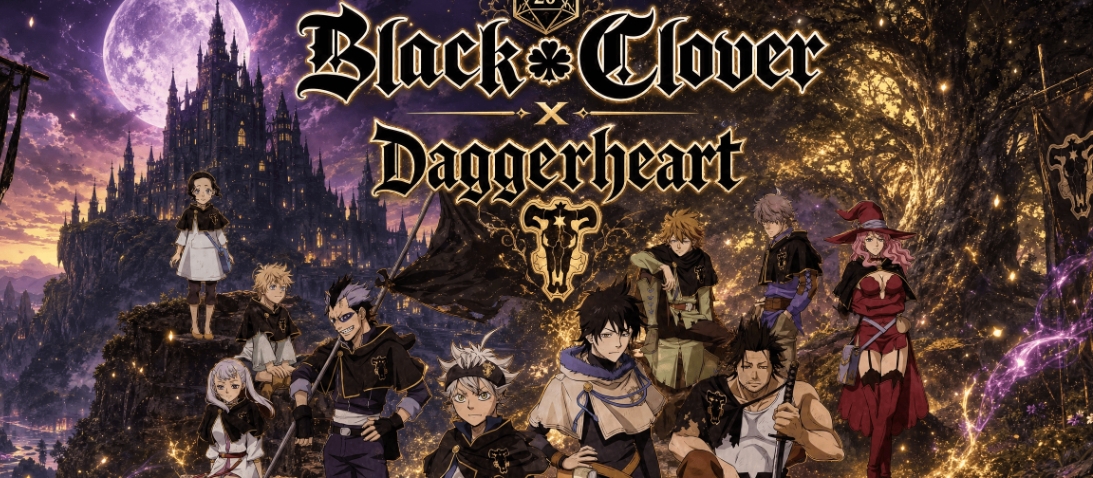 Banner da mesa de RPG: Black Clover RPG - Daggerheart