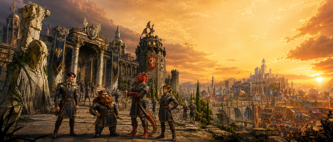 Banner da mesa de RPG: Academia Militar de Alinar