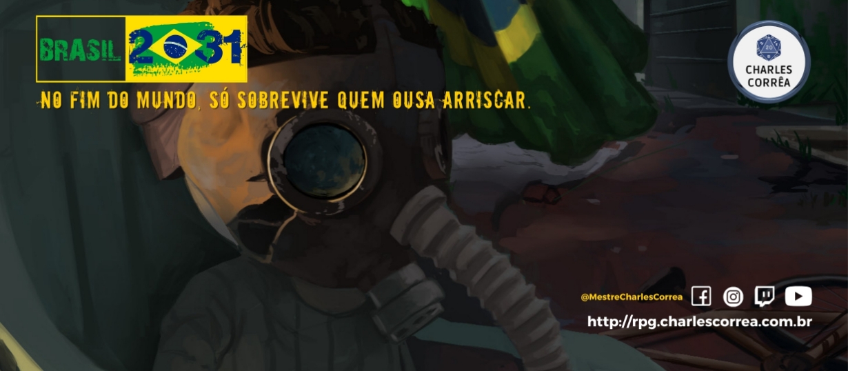 Banner da mesa de RPG: A ameaça na praia de Porto Belo (Brasil 2031)