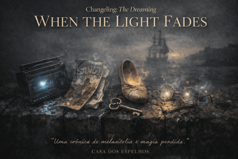 Banner da mesa de RPG: When the Light Fades
