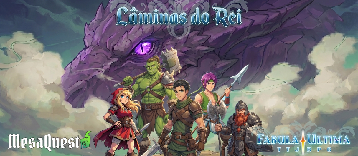 Banner da mesa de RPG: Lâminas do Rei