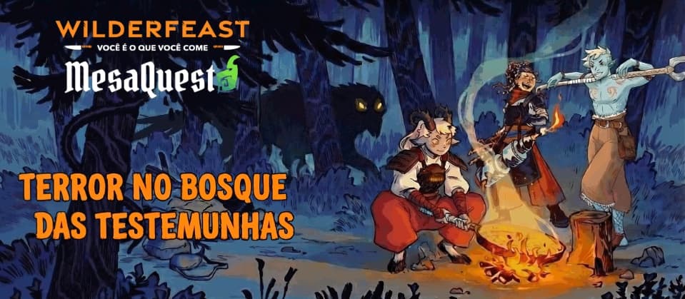 Banner da mesa de RPG: Terror no Bosque das Testemunhas