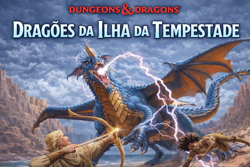 Banner da mesa de RPG: Dragões da Ilha da Tempestade