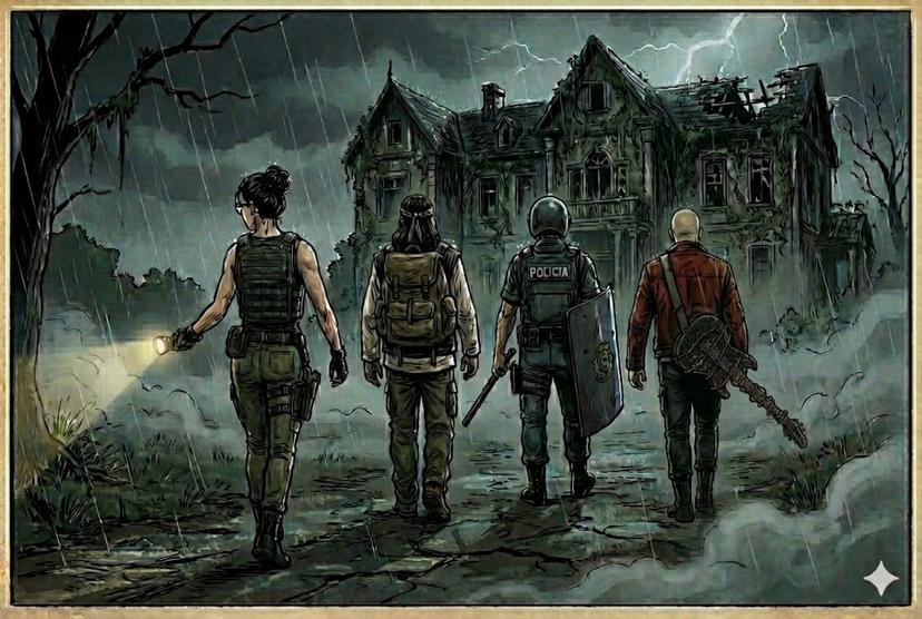 Banner da mesa de RPG: O Caso do Sanatório