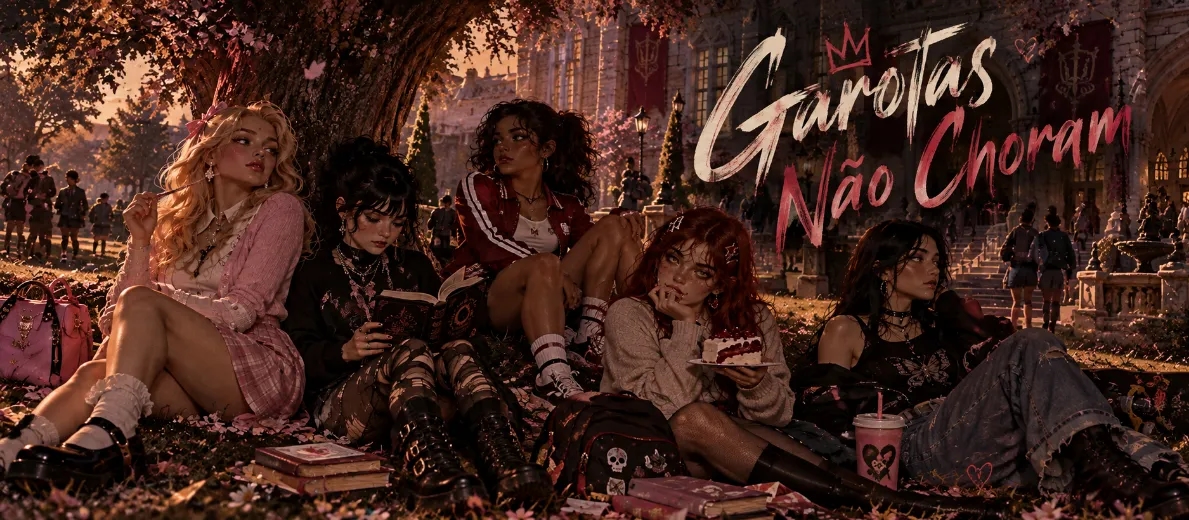 Banner da mesa de RPG: Garotas Não Choram
