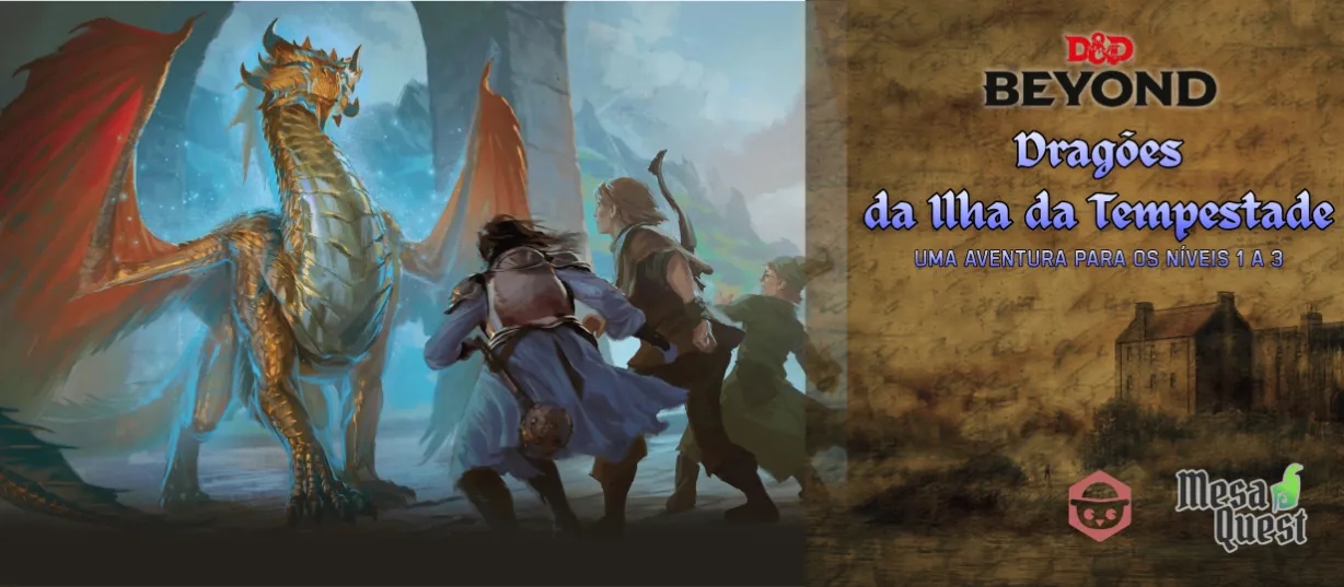 Banner da mesa de RPG: Dragões da Ilha da Tempestade | D&D 5.5