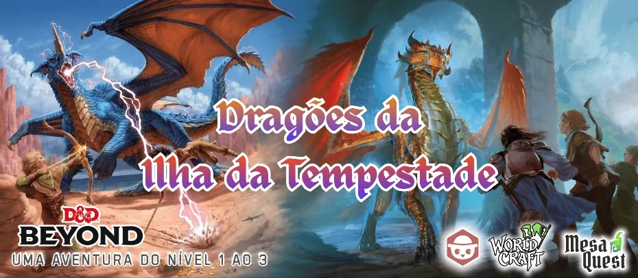 Banner da mesa de RPG: Dragões da Ilha da Tempestade | D&D 5.5