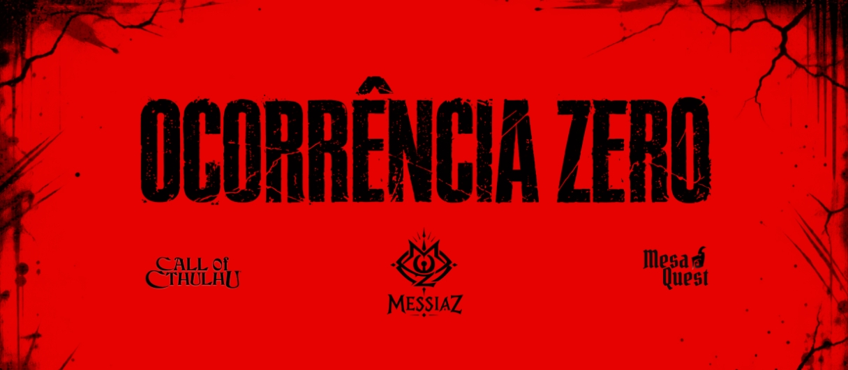 Banner da mesa de RPG: OCORRÊNCIA ZERO