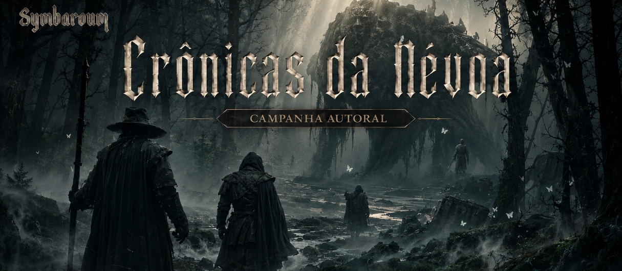 Banner da mesa de RPG: Symbaroum - Crônicas da Névoa