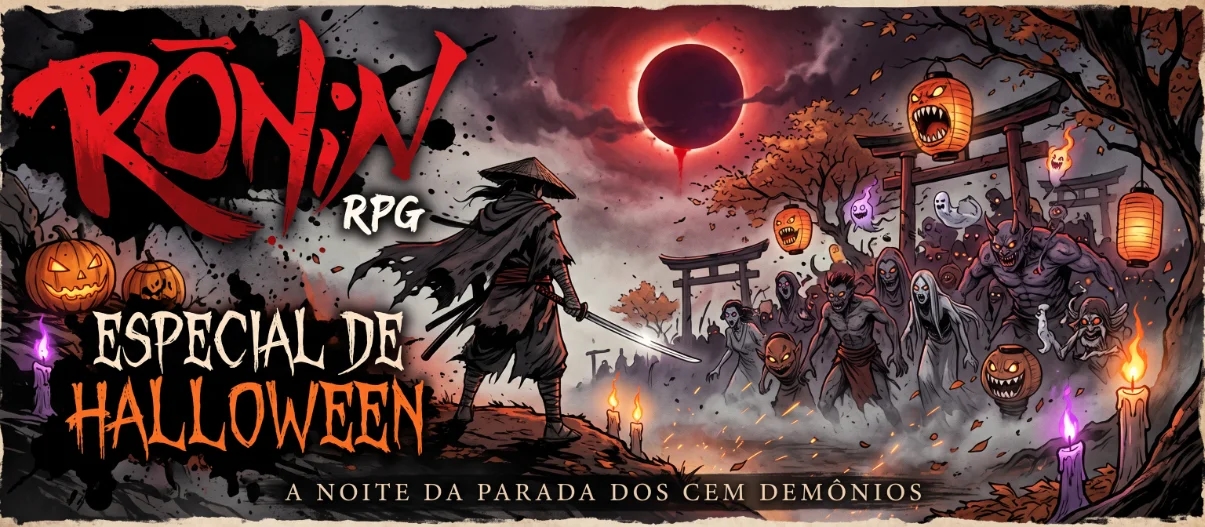 Banner da mesa de RPG: Hyakki Yagyō: A Parada dos Cem Demônios