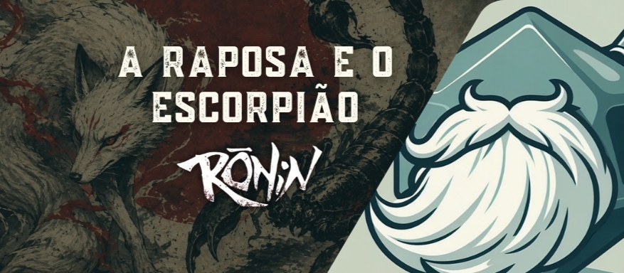 Banner da mesa de RPG: A Raposa e o Escorpião