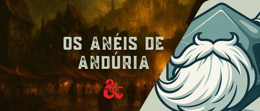 Banner da mesa de RPG: Os Anéis de Andúria