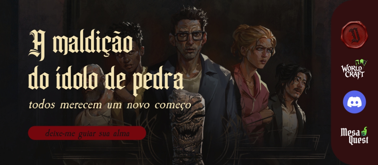 Banner da mesa de RPG: Ordem Paranormal 2 - A Maldição do Idolo de Pedra