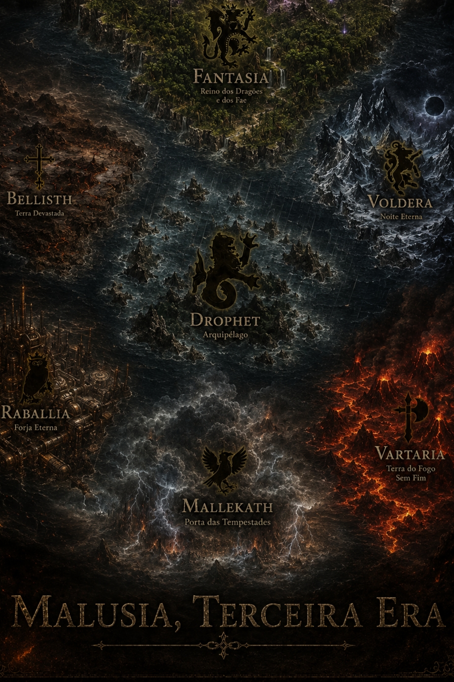 Banner da mesa de RPG: Malusia, Terceira Era