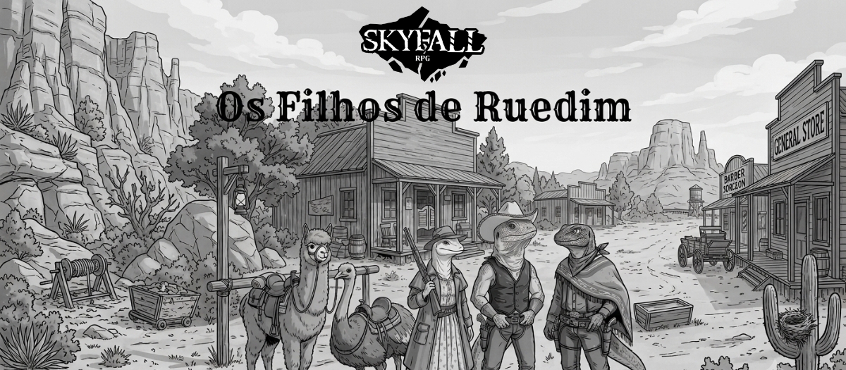 Banner da mesa de RPG: Os Filhos de Ruedim