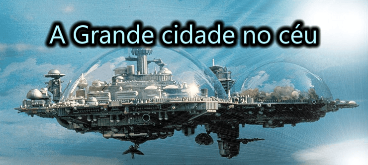 Banner da mesa de RPG: A Grande Cidade no Céu