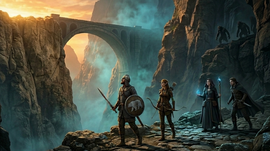 Banner da mesa de RPG: Resgate em Dor'Raew