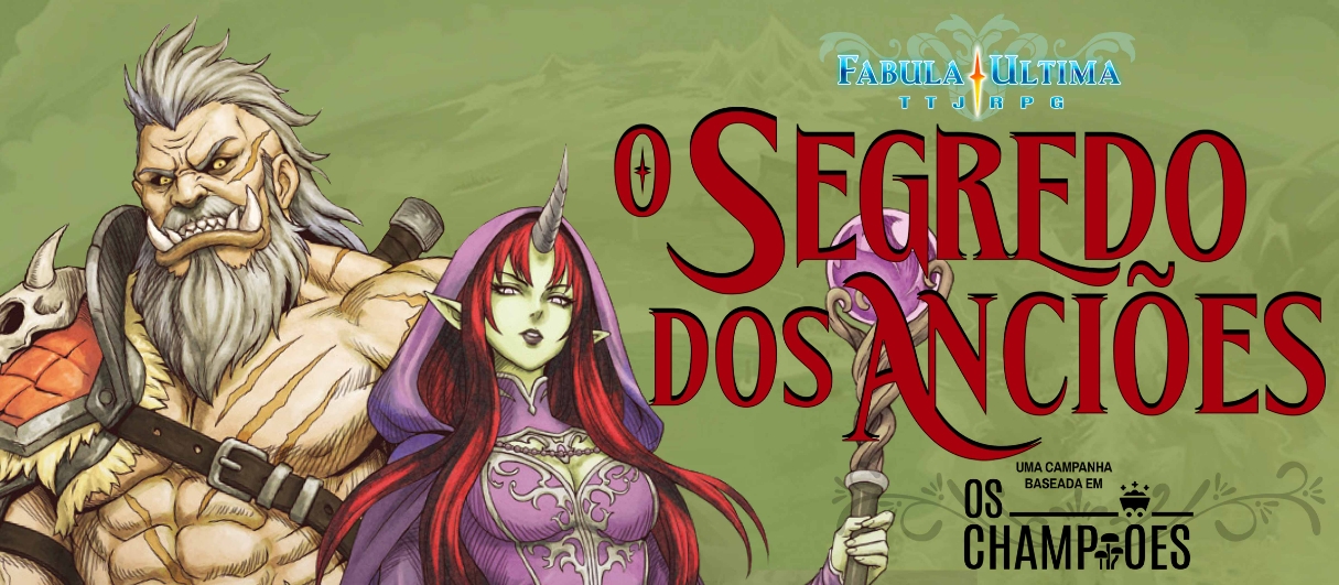 Banner da mesa de RPG: O Segredo dos Anciões