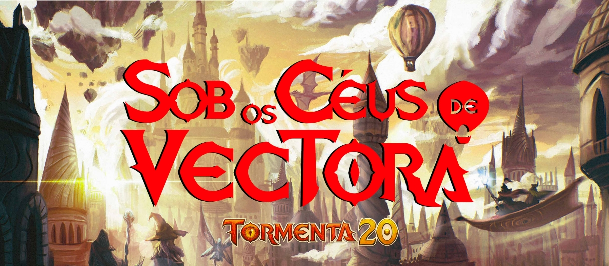 Banner da mesa de RPG: Sob os Céus de Vectora