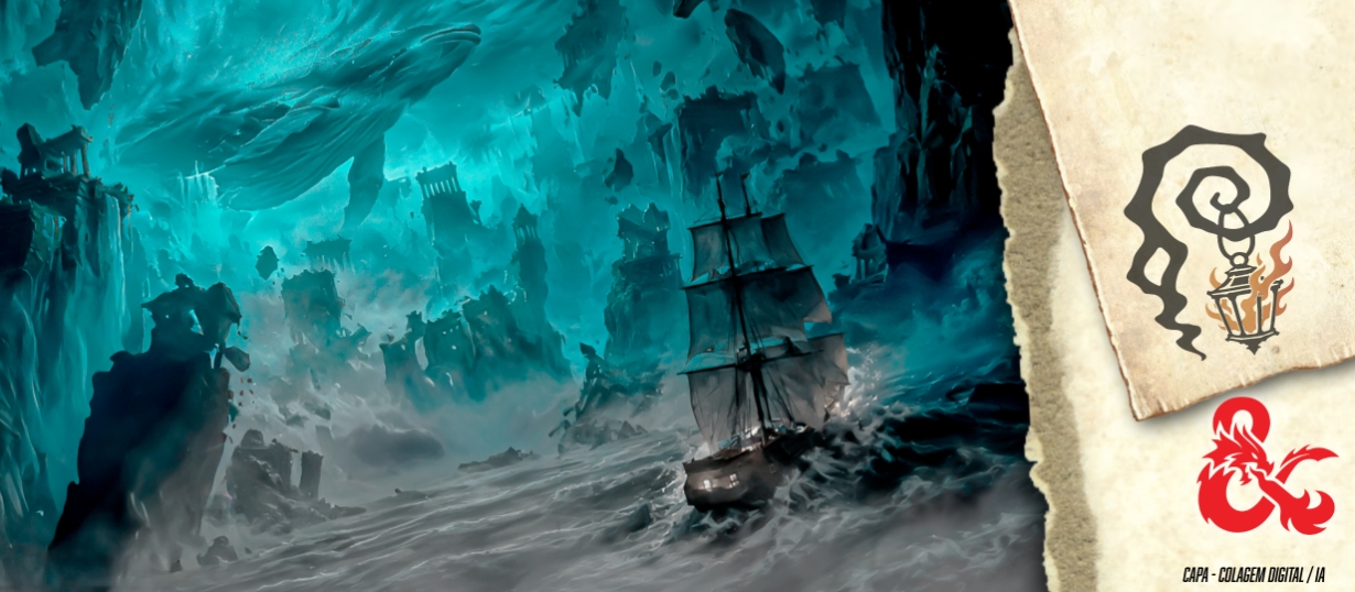Banner da mesa de RPG: A Ilha Perdida no Tempo