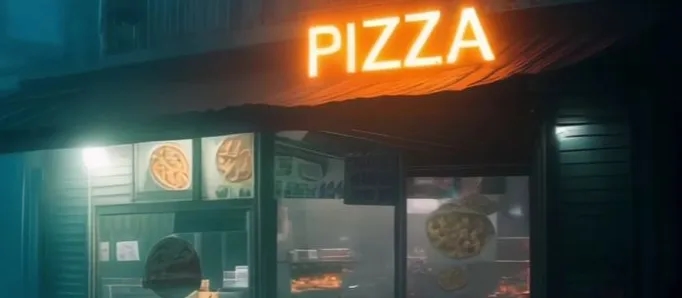 uma noite na pizzaria