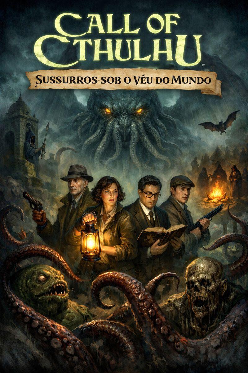 Banner da mesa de RPG: Sussurros Sob o Véu do Mundo
