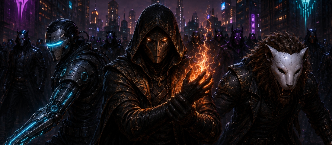 Banner da mesa de RPG: HYPERMASK DELIRIUM