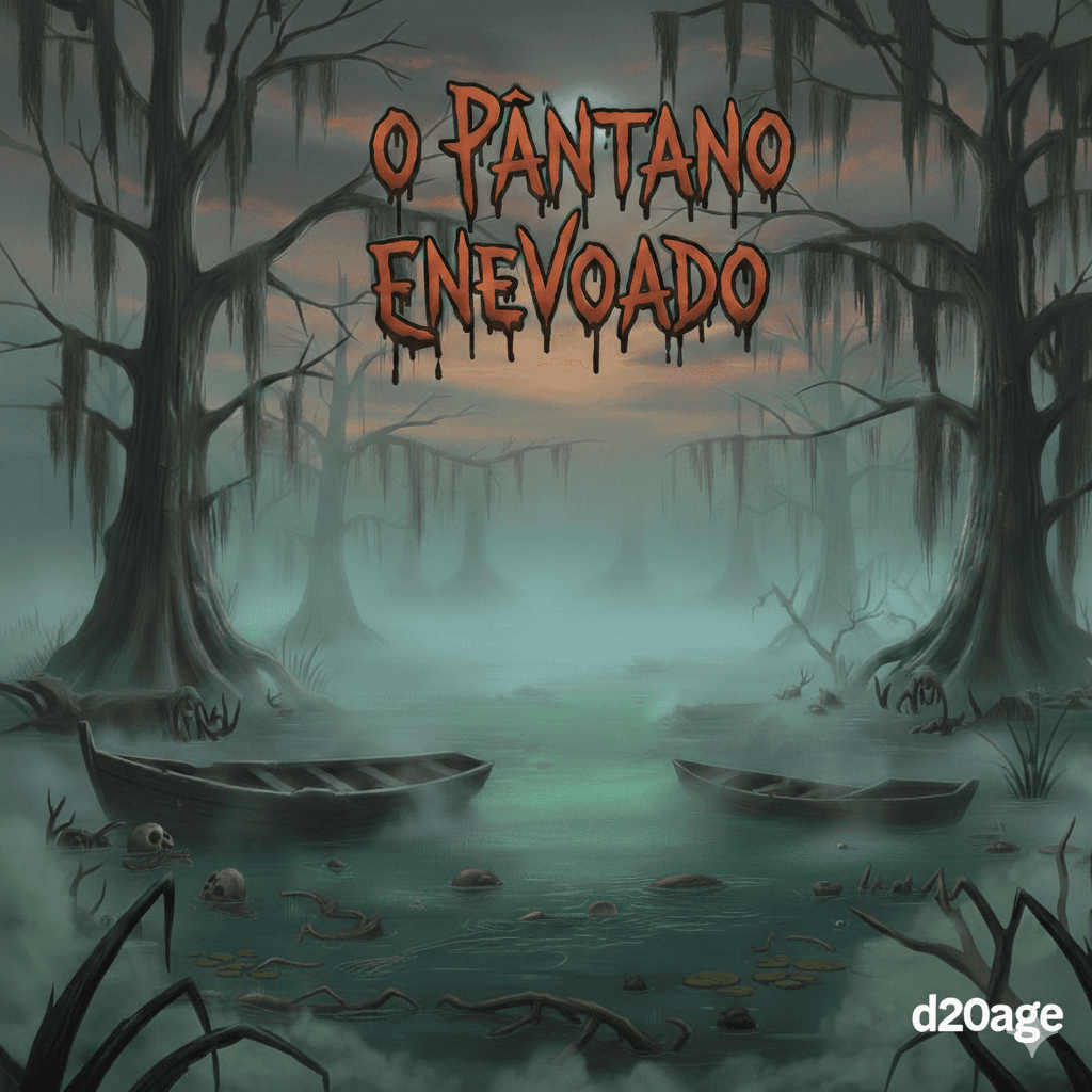 Banner da mesa de RPG: O Pântano Enevoado
