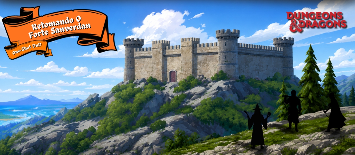 Banner da mesa de RPG: Retomando O Forte Sanverdan