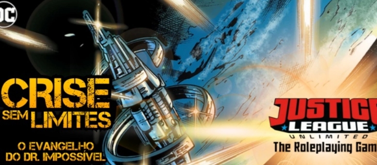 Banner da mesa de RPG: CRISE SEM LIMITES: O EVANGELHO DO DR. IMPOSSÍVEL