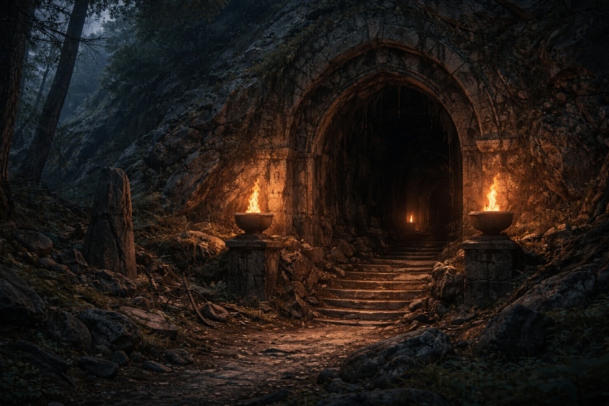 Banner da mesa de RPG: Ecos das Colinas de Trielt