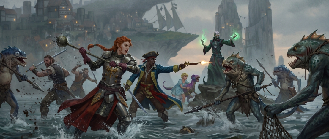 Banner da mesa de RPG: Tormenta20 Narrativo: A Cidade Afogada