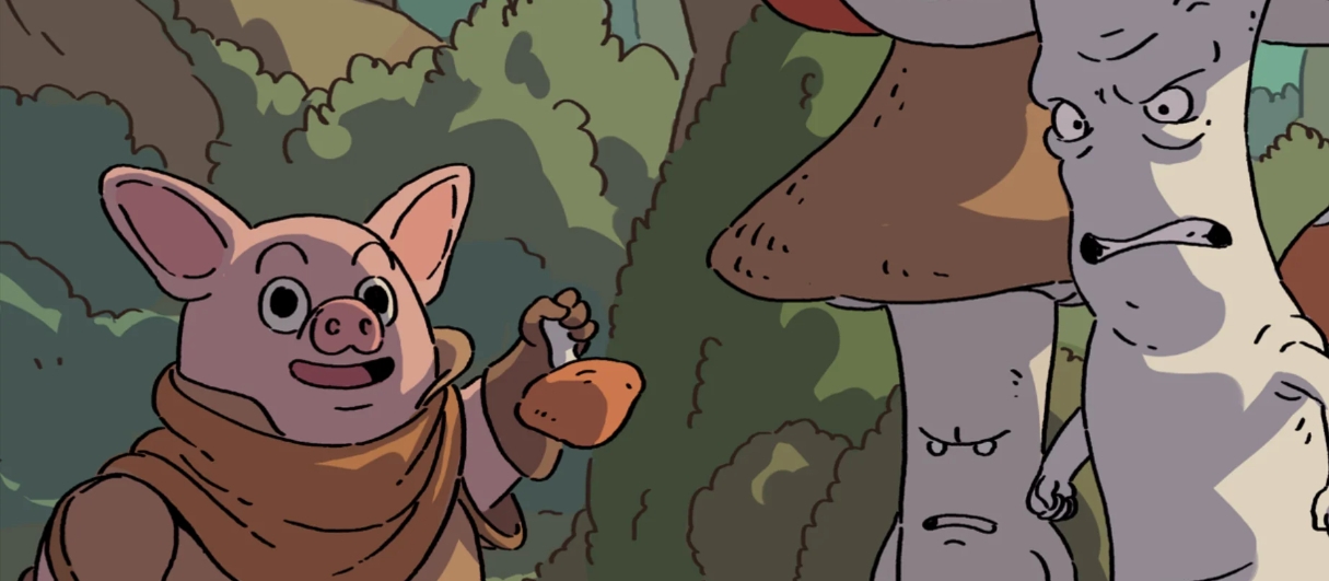 Banner da mesa de RPG: Caos no festival de trufas | Amigável para iniciantes