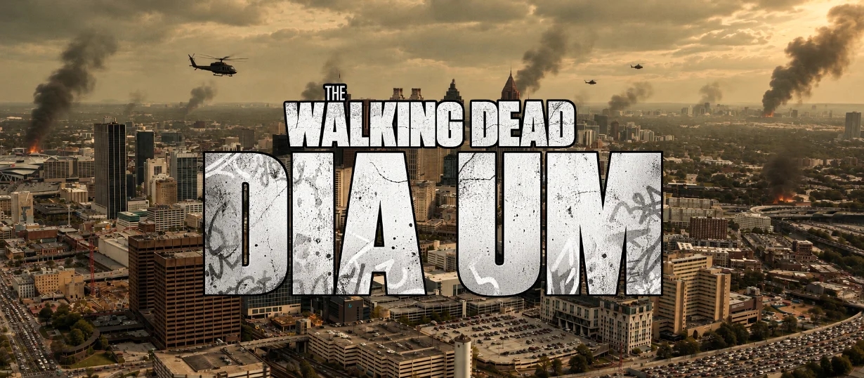Banner da mesa de RPG: The Walking Dead: DIA UM