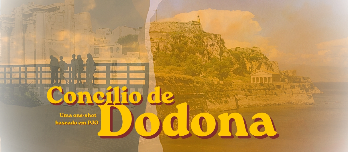 Banner da mesa de RPG: Concílio de Dodona
