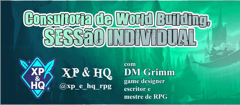Banner da mesa de RPG: consultoria de world building, Sessão Individual