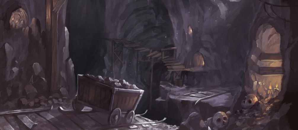 Banner da mesa de RPG: Incidente na mina 4