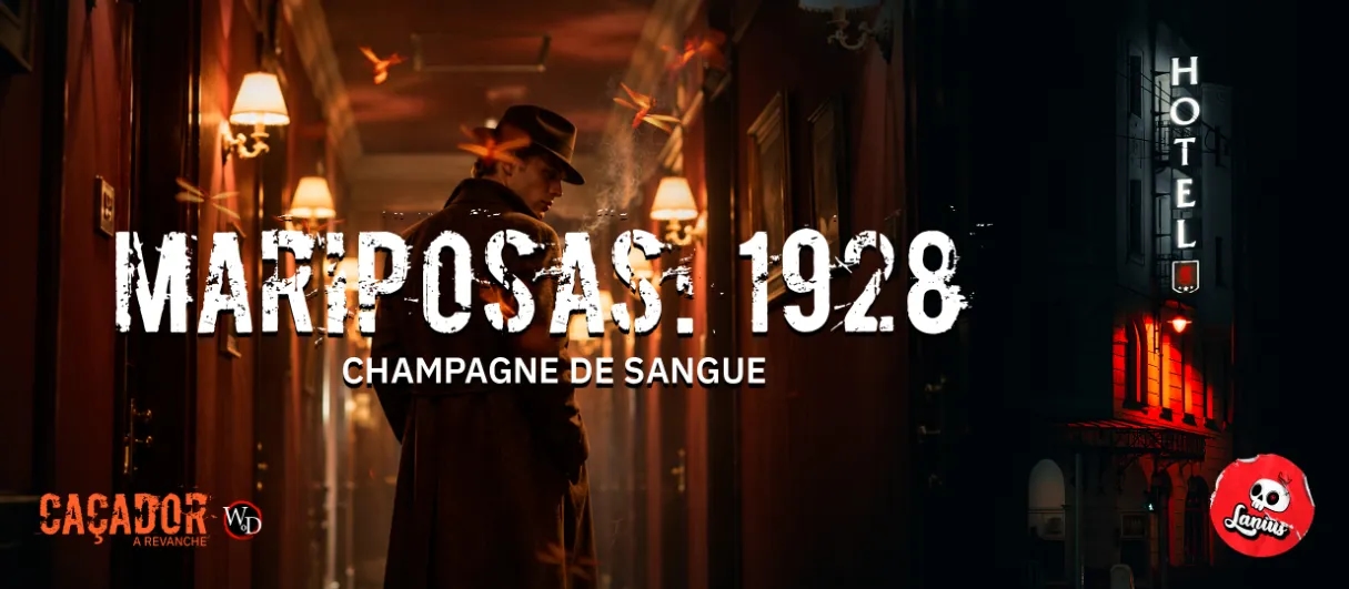 Banner da mesa de RPG: Mariposas: 1928 — Champagne de Sangue