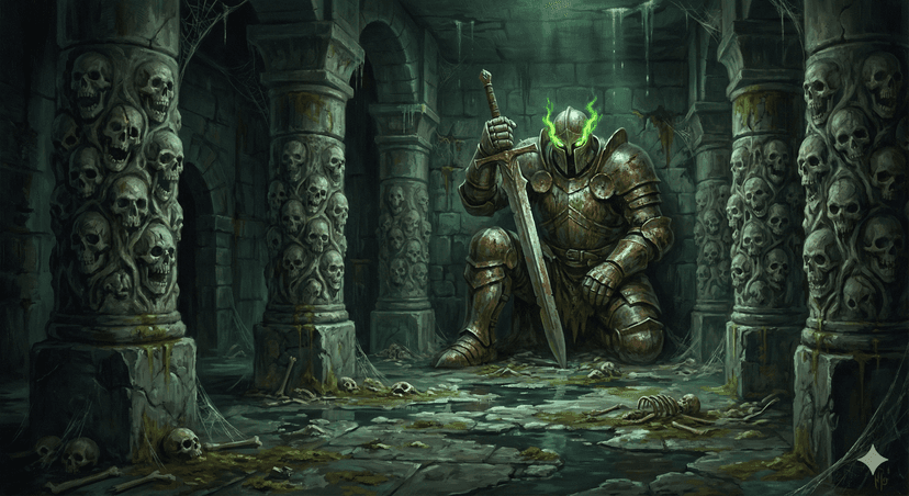 Banner da mesa de RPG: O Ladrão de nomes e a Balança da morte