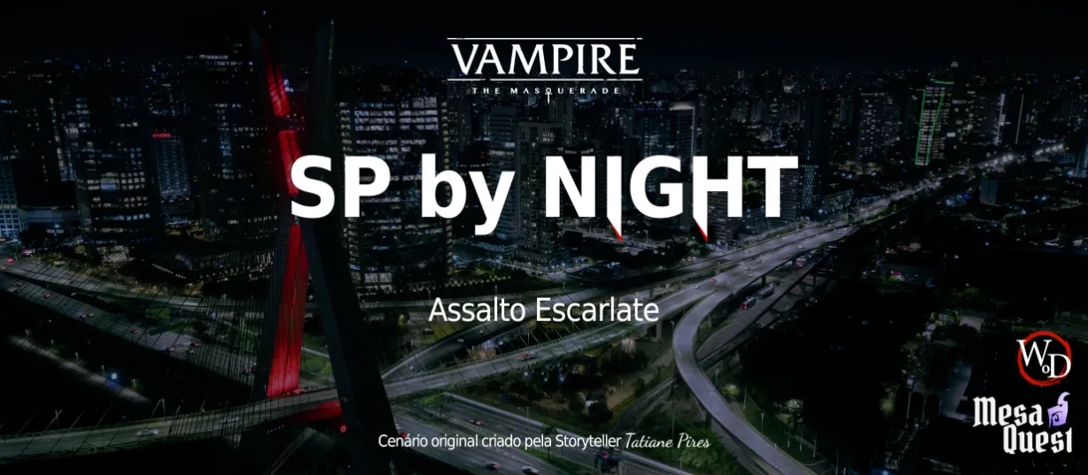 Banner da mesa de RPG: Vampiro: A Máscara - Assalto Escarlate