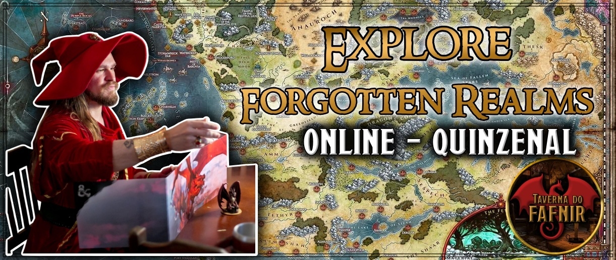 Banner da mesa de RPG: Explore Forgotten Realms - Campanha #2